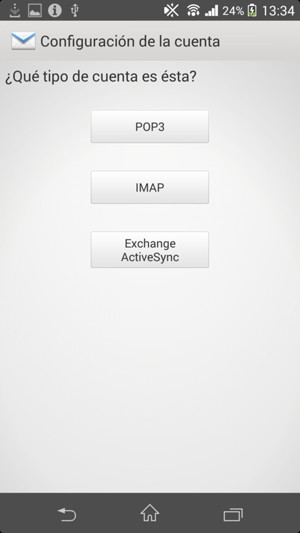 Seleccione Exchange Active Sync
