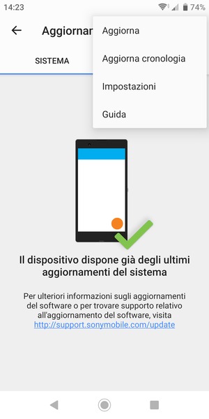 Seleziona Aggiorna