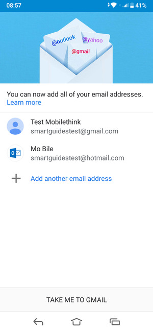 Select TAKE ME TO GMAIL