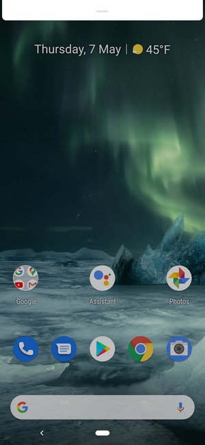 Return to the Home screen and slide down the top menu