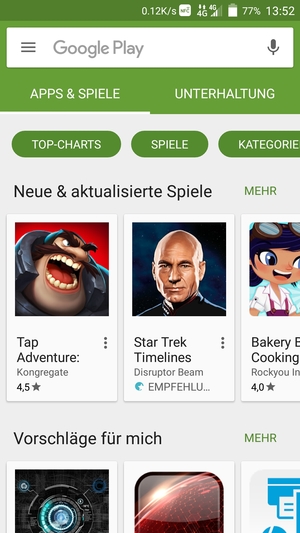 Wählen Sie die Suchleiste