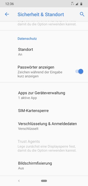 Wählen Sie SIM-Kartensperre