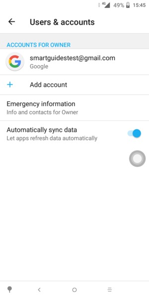 Select your Google account