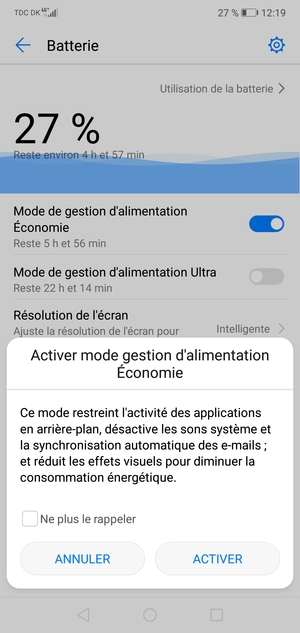 Sélectionnez ACTIVER