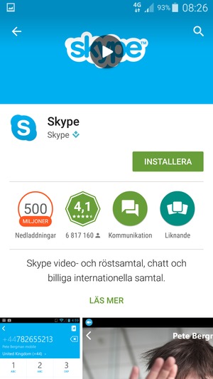 Välj INSTALLERA