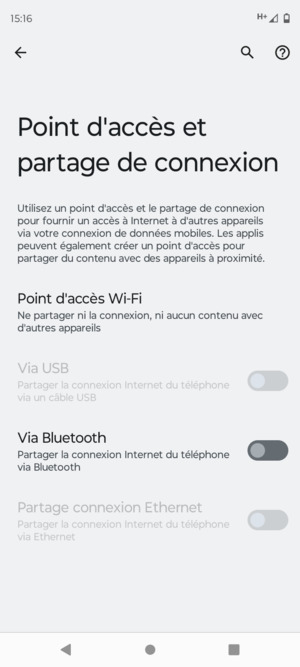 Sélectionnez Point d'accès Wi-Fi