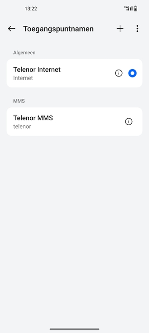 Selecteer de Menu-knop