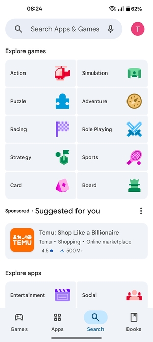 Select the Search bar