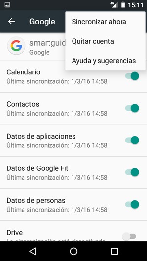 Seleccione Sincronizar ahora