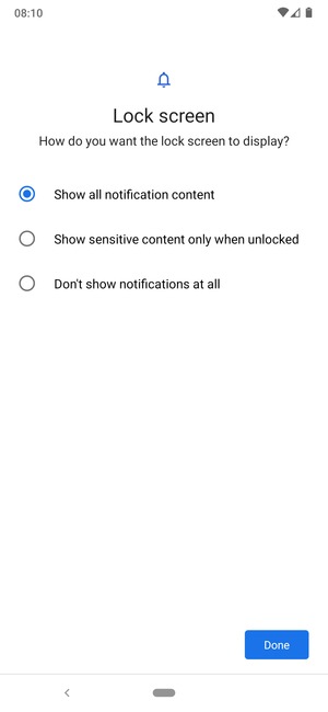 Select your preferred option and select Done