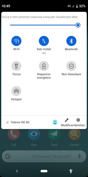 Disattiva Wi-Fi e Bluetooth