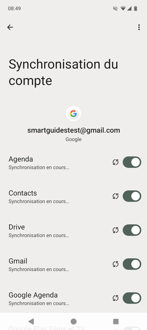 Vos informations seront synchronisées