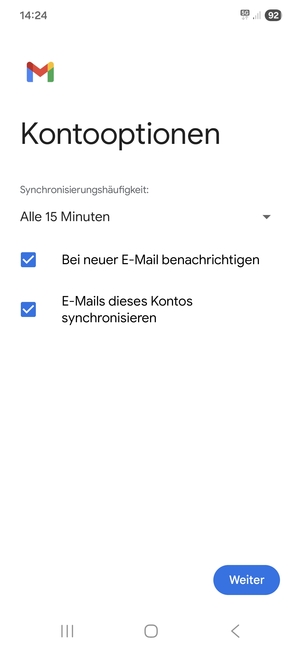 Wählen Sie Weiter