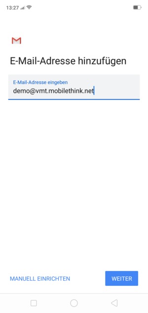 Geben Sie Ihre E-Mail-Adresse ein und wählen Sie WEITER