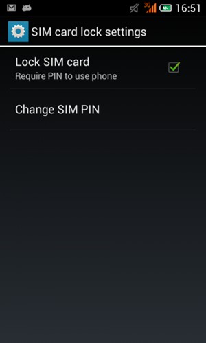 Check the Lock SIM card checkbox and select Change SIM PIN