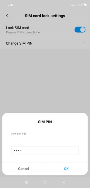Enter your New SIM PIN and select OK