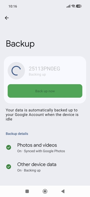 Wait for the backup to finish