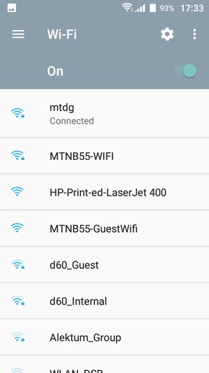 You are now connected to the Wi-Fi network
