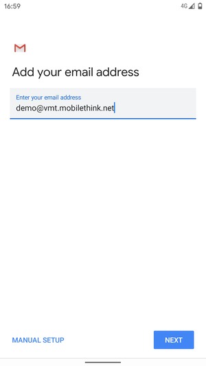 Enter your Email address and select NEXT