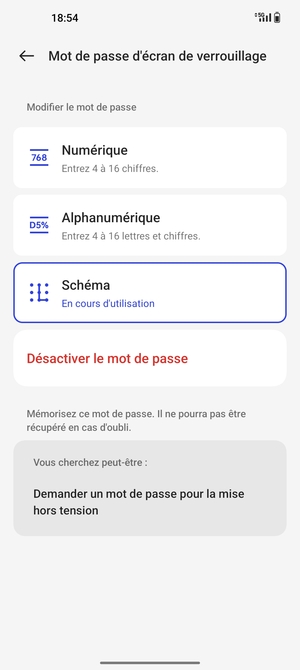 Votre téléphone est maintenant sécurisé par un écran de verrouillage