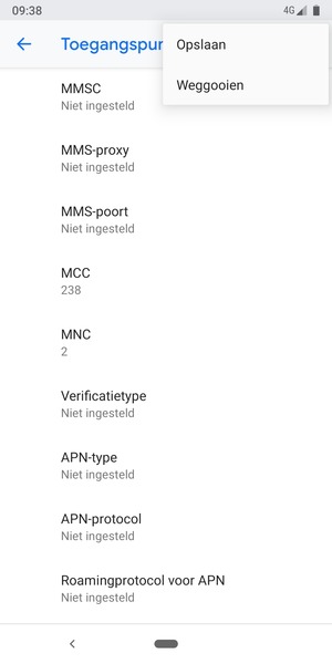 Selecteer Opslaan