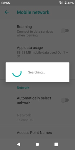 Wait for the search to finish