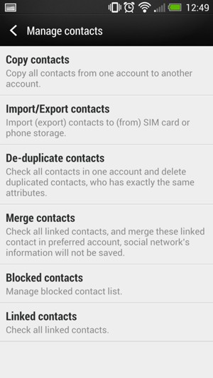 Select Import/Export contacts