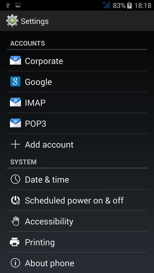 Scroll to and select About phone