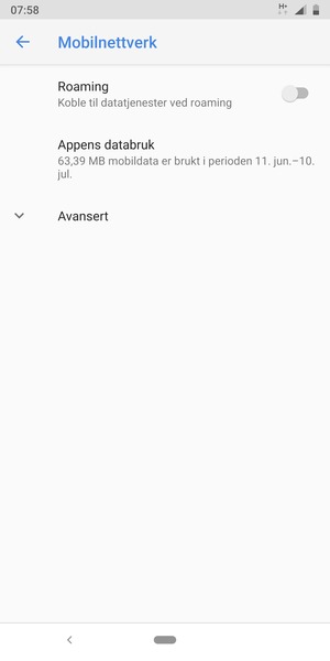 Velg Avansert