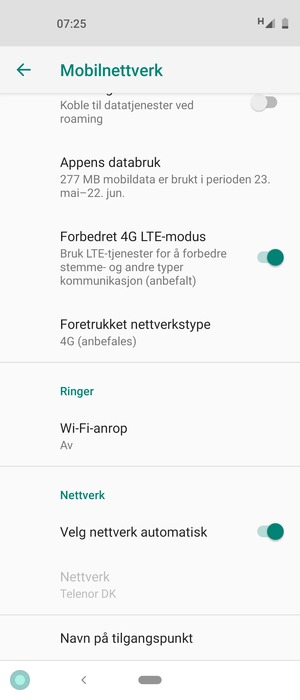 Bla til og velg Navn på tilgangspunkt