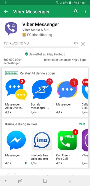 Vent til installasjonen er ferdig