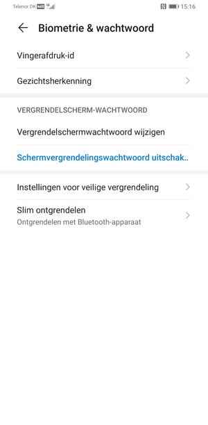 Uw telefoon is nu beveiligd met een schermvergrendeling