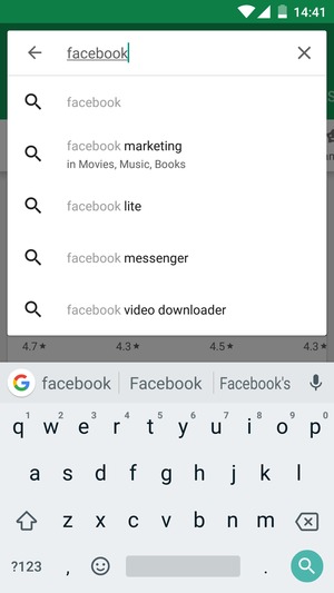 Enter the app name and select Search