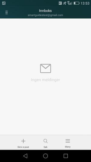 Gmail/Hotmail er klar til bruk