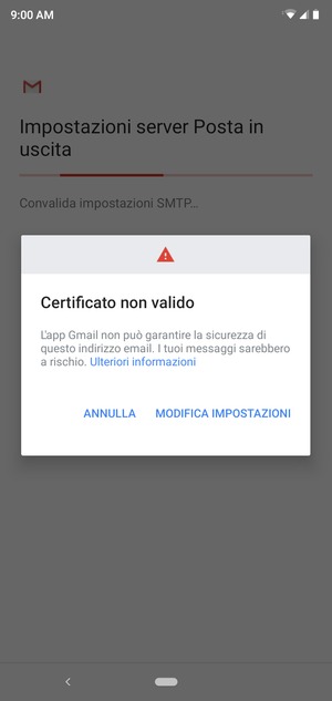 Seleziona MODIFICA IMPOSTAZIONI