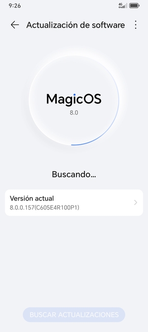 Espere a que la búsqueda termine