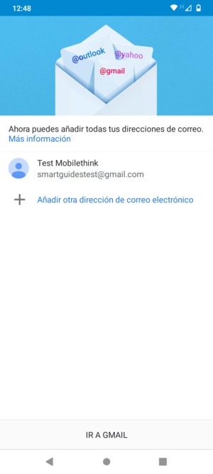 Seleccione IR A GMAIL