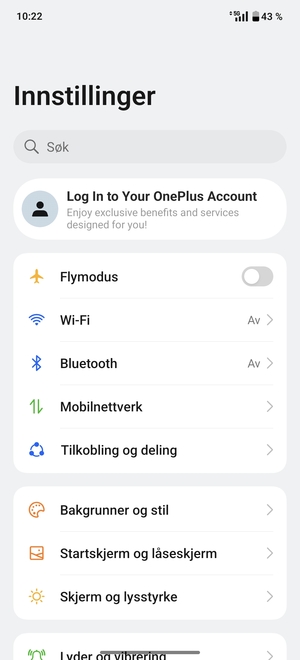 Velg Mobilnettverk