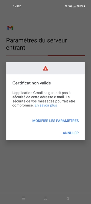 Sélectionnez MODIFIER LES PARAMÈTRES