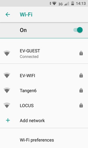 You are now connected to the Wi-Fi network
