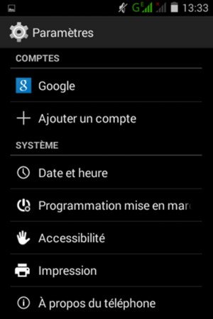 Faites défiler et sélectionnez À propos du téléphone