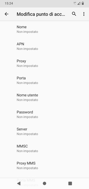 Inserisci informazioni MMS