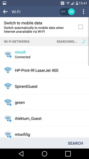 You are now connected to the Wi-Fi network