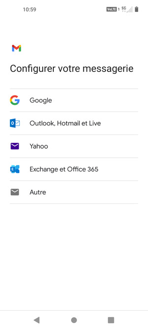 Sélectionnez Google