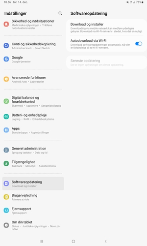 Vælg Download og installer