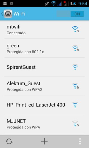 Ahora está conectado a la red Wi-Fi