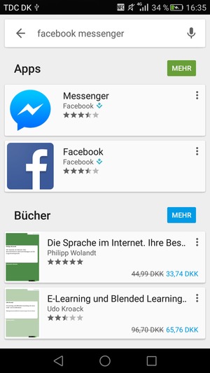 Wählen Sie die App