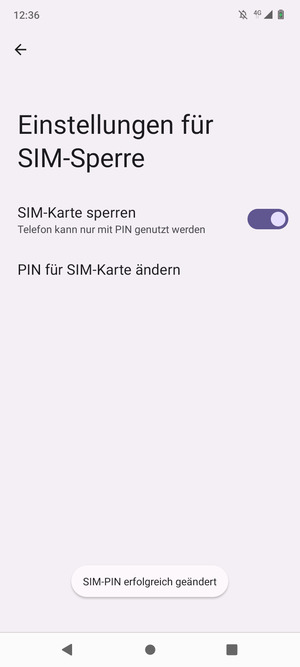 Ihre SIM-PIN wurde geändert
