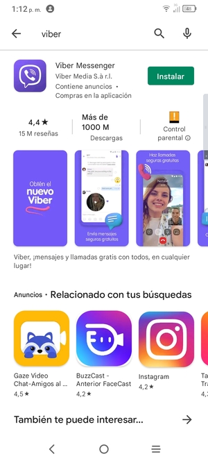Seleccione la aplicación