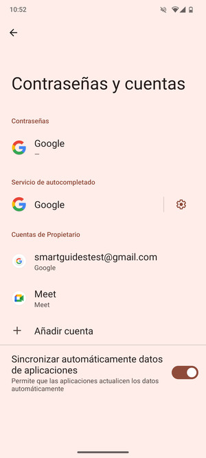 Seleccione su cuenta Google